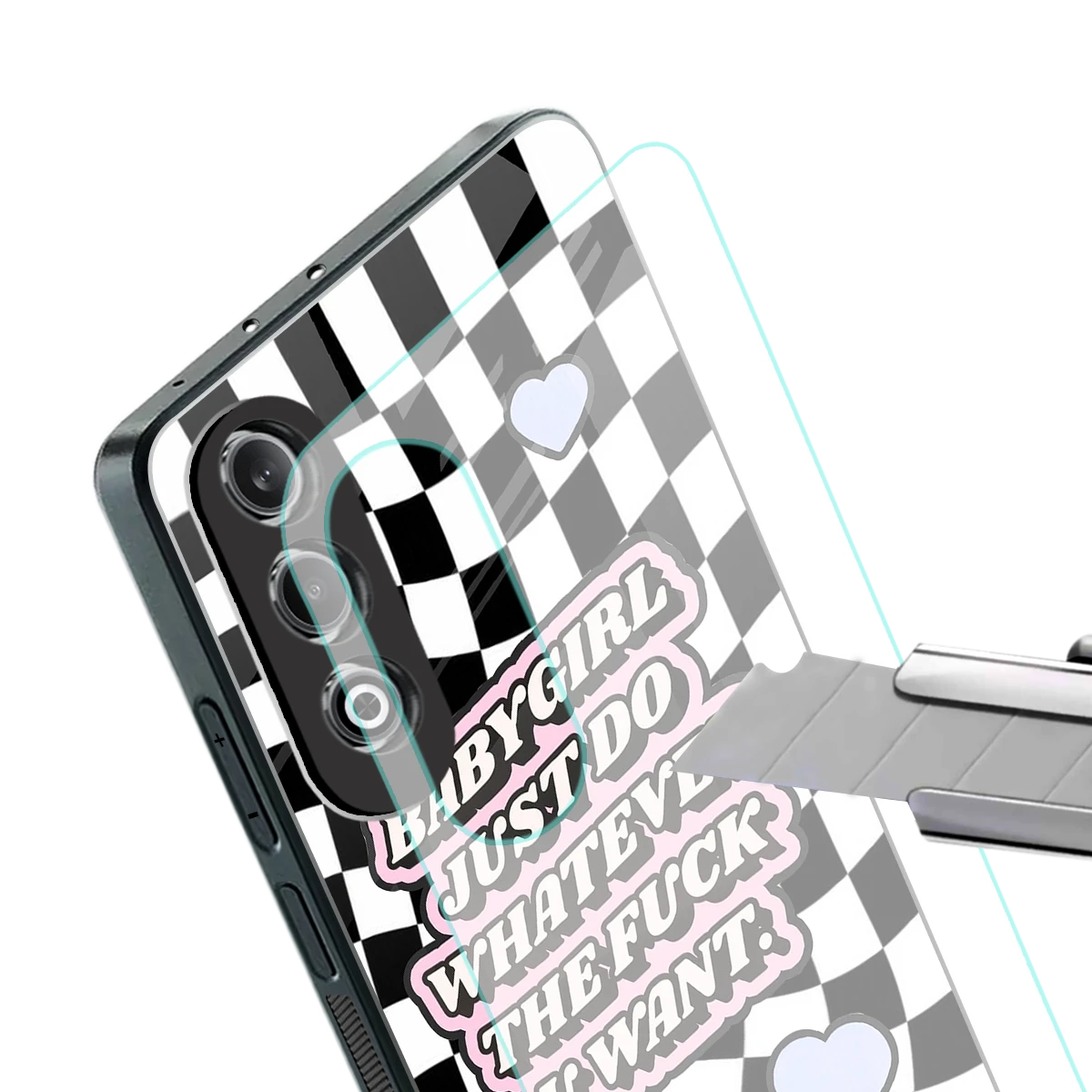 Babygirl stylish phone case for oneplus nord ce 4 | glossy glass and slim fit