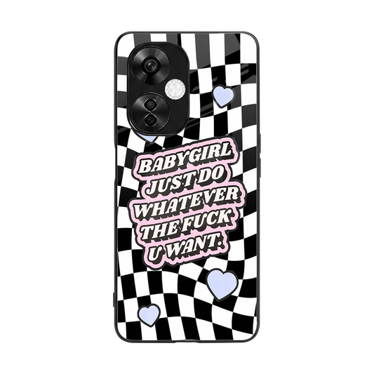 Babygirl back phone cover | glass case for oneplus nord ce 3 lite