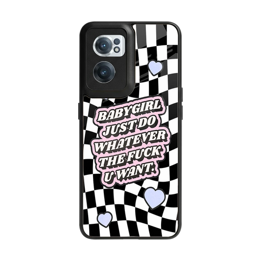 Babygirl back phone cover | glass case for oneplus nord ce 2