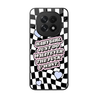 Babygirl back phone cover | glass case for oppo f29 5g