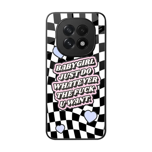 Babygirl back phone cover | glass case for oppo f29 5g