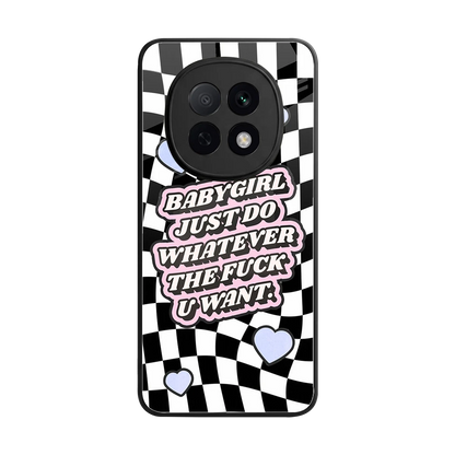 Babygirl back phone cover | glass case for oppo f29 pro 5g