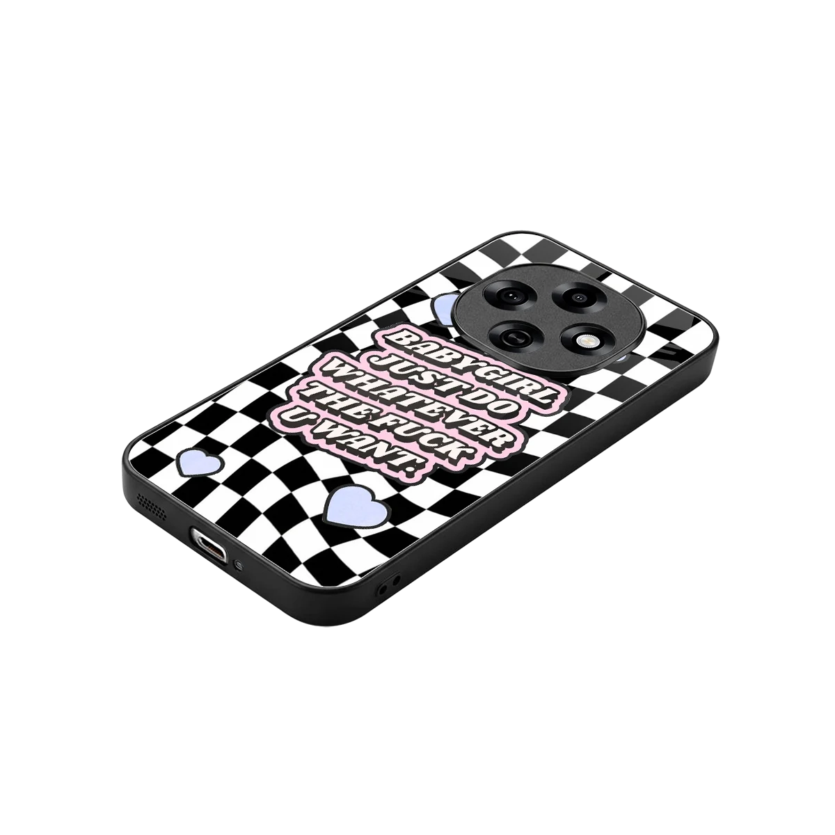 Babygirl stylish phone case for oppo f31 pro 5g | glossy glass and slim fit