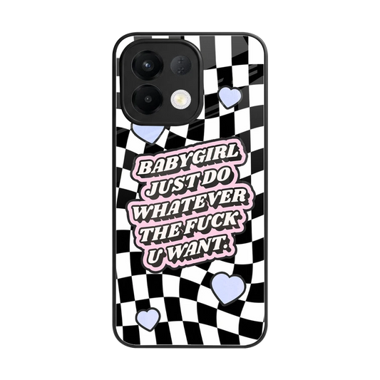 Babygirl back phone cover | glass case for oppo k13 5g