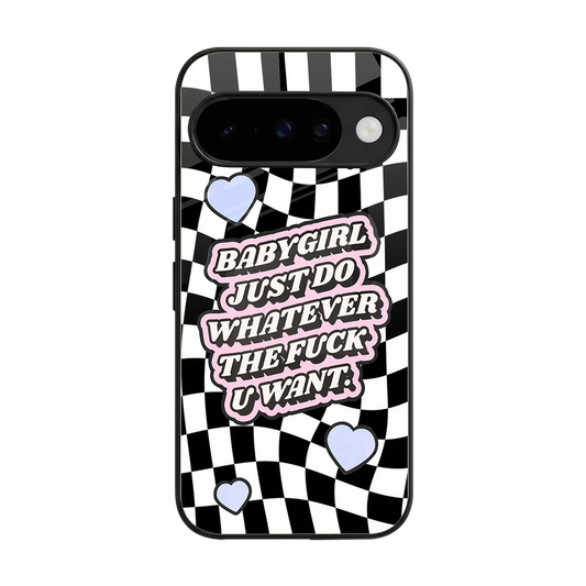 Babygirl back phone cover | glass case for google pixel 10