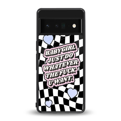 Babygirl back phone cover | glass case for google pixel 6 pro