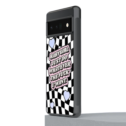 Babygirl stylish phone case for google pixel 6 pro | glossy glass and slim fit