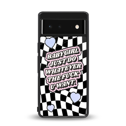 Babygirl back phone cover | glass case for google pixel 6