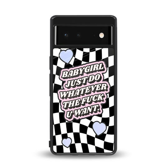Babygirl back phone cover | glass case for google pixel 6a