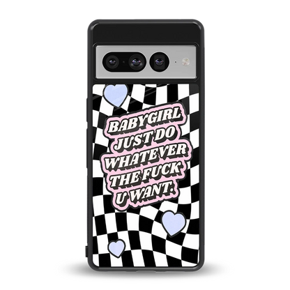 Babygirl back phone cover | glass case for google pixel 7 pro