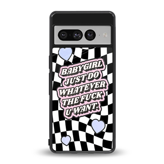 Babygirl back phone cover | glass case for google pixel 7 pro
