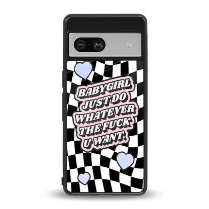 Babygirl back phone cover | glass case for google pixel 7a