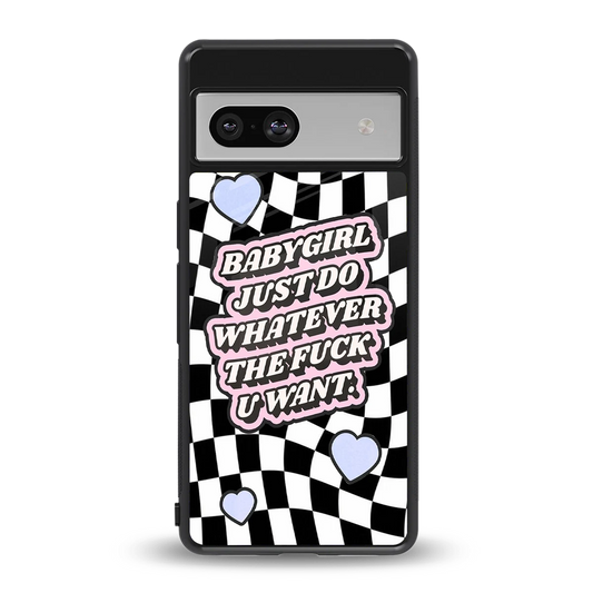 Babygirl back phone cover | glass case for google pixel 7a