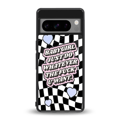 Babygirl back phone cover | glass case for google pixel 8 pro