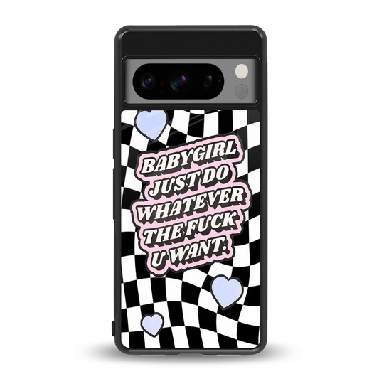 Babygirl back phone cover | glass case for google pixel 8 pro