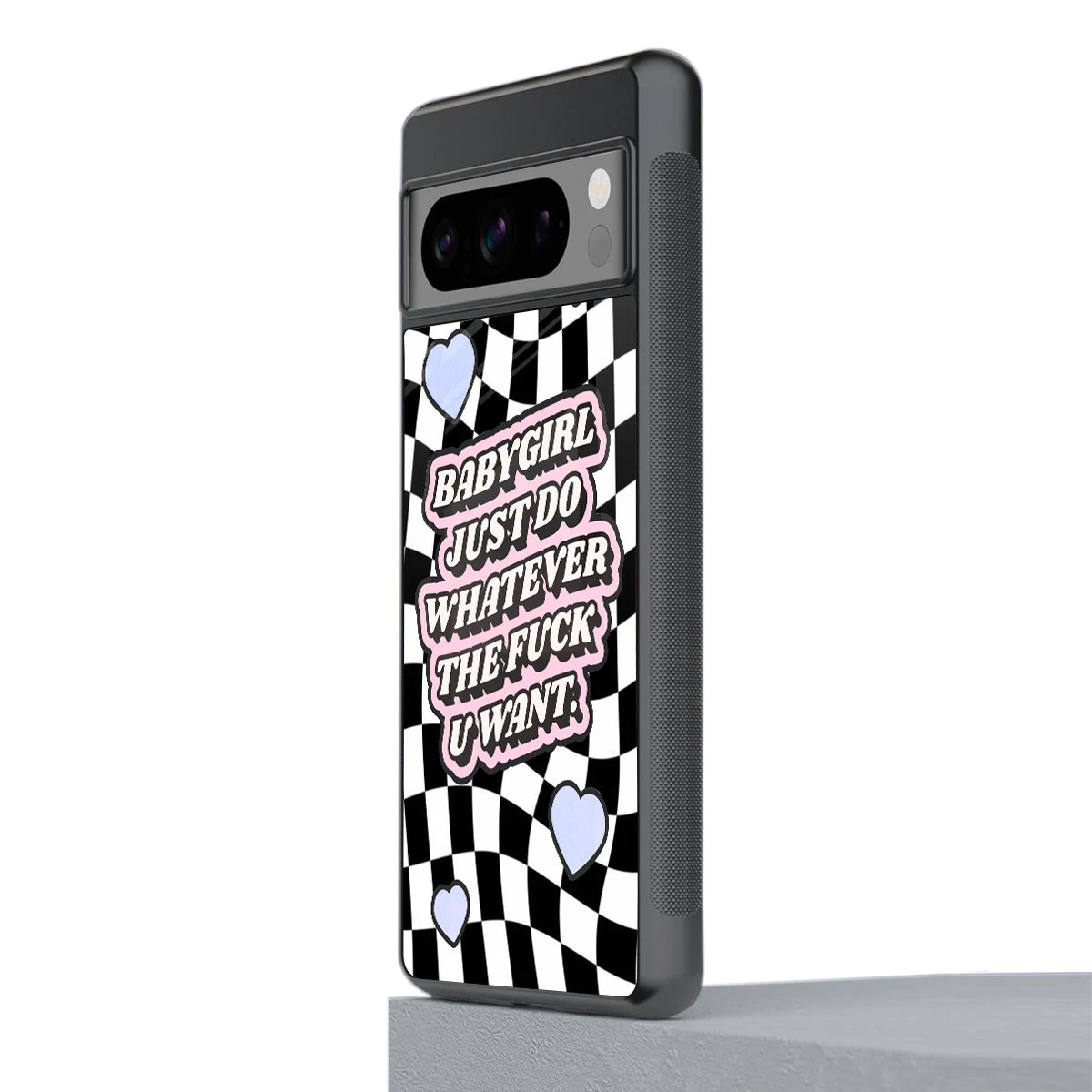 Babygirl stylish phone case for google pixel 8 pro | glossy glass and slim fit