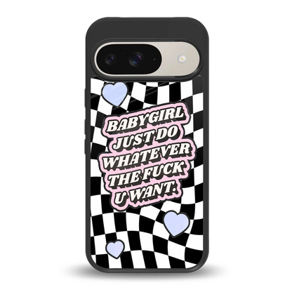 Babygirl back phone cover | glass case for google pixel 9