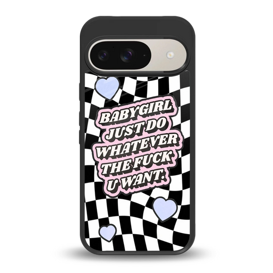 Babygirl back phone cover | glass case for google pixel 9
