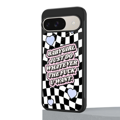 Babygirl google pixel 9 mobile cover | shockproof glass phone case