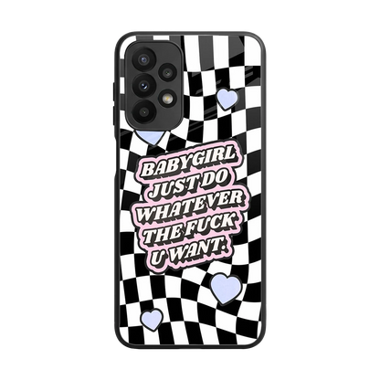 Babygirl back phone cover | glass case for samsung galaxy a23