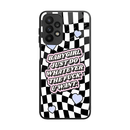 Babygirl back phone cover | glass case for samsung galaxy a23