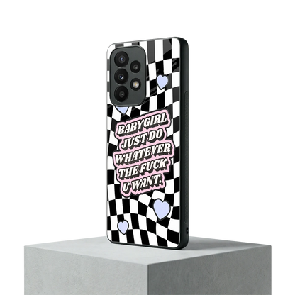 Babygirl samsung galaxy a23 mobile cover | shockproof glass phone case