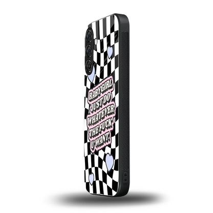 Babygirl samsung galaxy a55 5g mobile cover | shockproof glass phone case