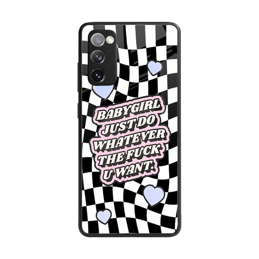 Babygirl back phone cover | glass case for samsung galaxy s20 fe