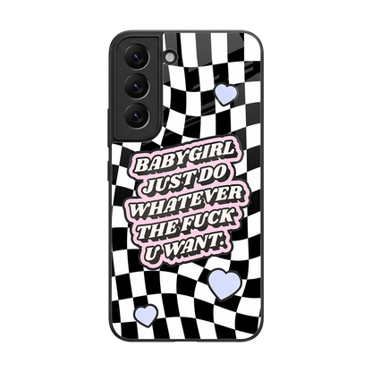 Babygirl back phone cover | glass case for samsung galaxy s22