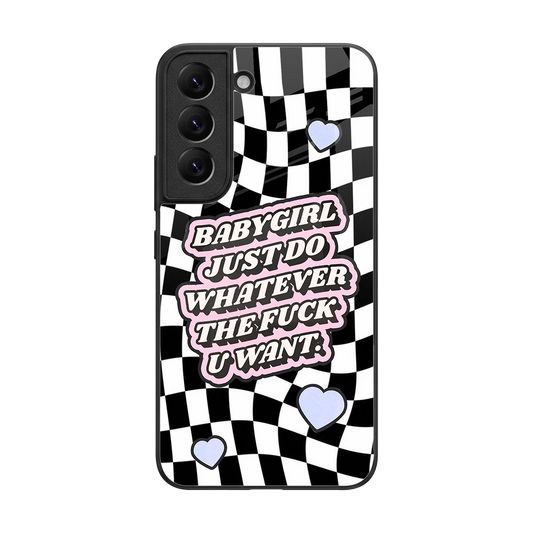 Babygirl back phone cover | glass case for samsung galaxy s22