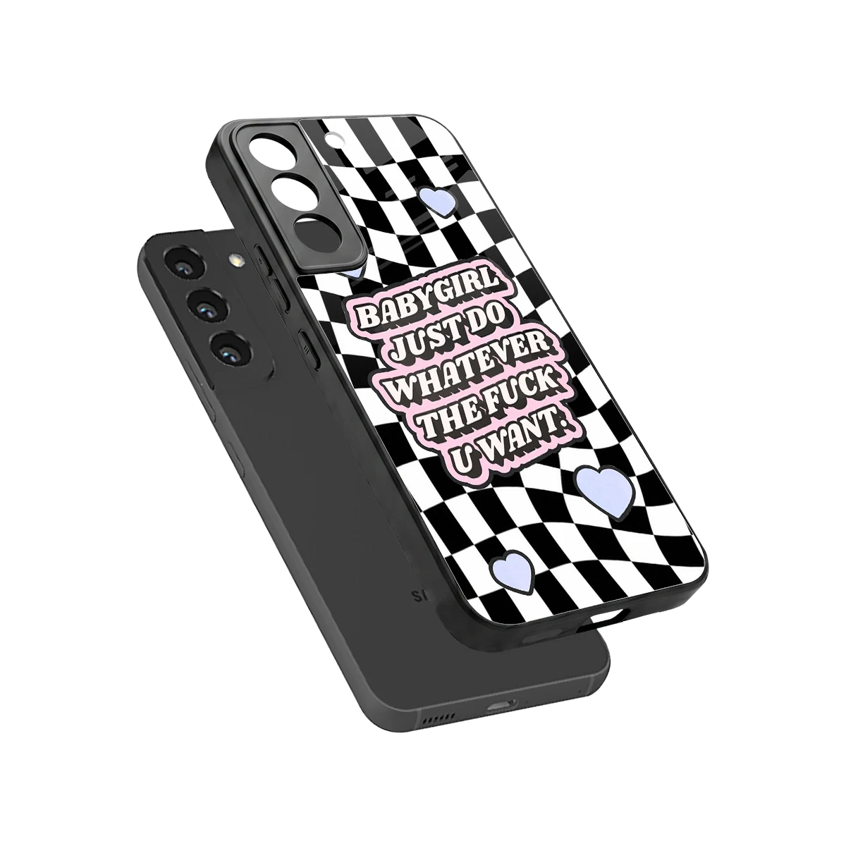 Babygirl sleek samsung galaxy s22 cover with tempered glass back and TPU edges