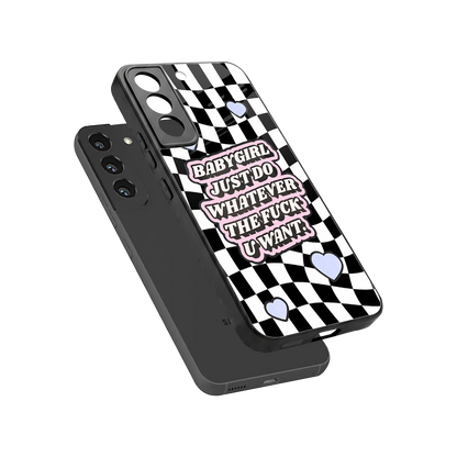 Babygirl sleek samsung galaxy s22 cover with tempered glass back and TPU edges