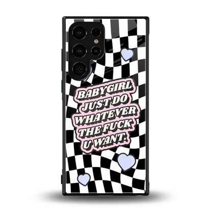 Babygirl back phone cover | glass case for samsung galaxy s24 ultra