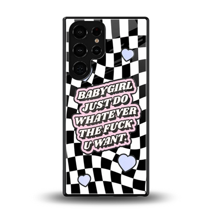 Babygirl back phone cover | glass case for samsung galaxy s26 ultra