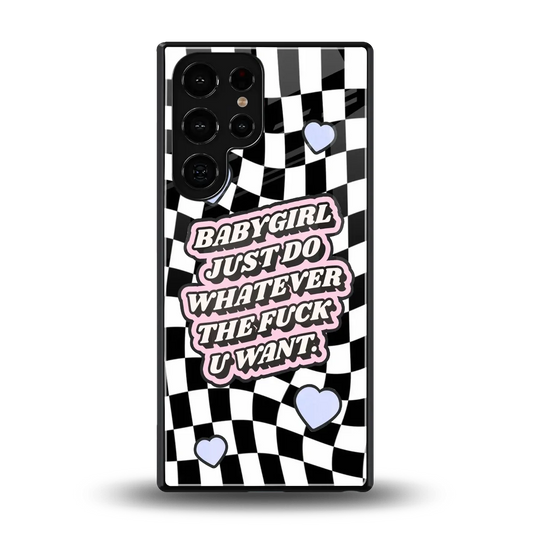 Babygirl back phone cover | glass case for samsung galaxy s26 ultra