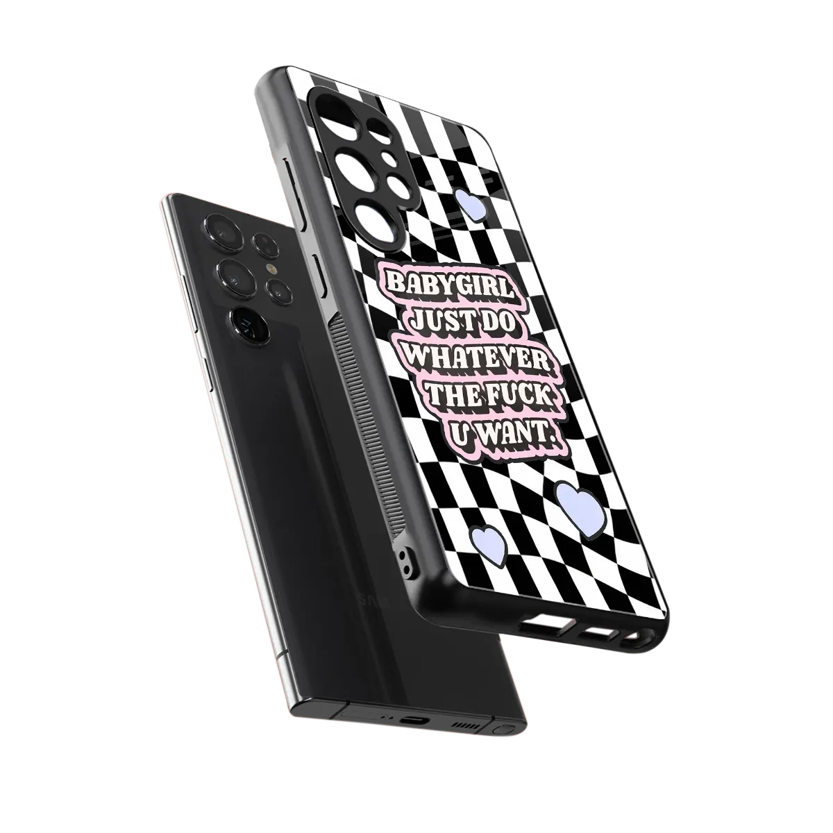 Babygirl sleek samsung galaxy s26 ultra cover with tempered glass back and TPU edges