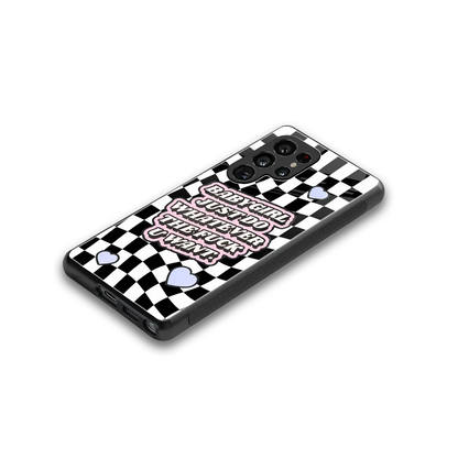 Babygirl stylish phone case for samsung galaxy s25 ultra | glossy glass and slim fit