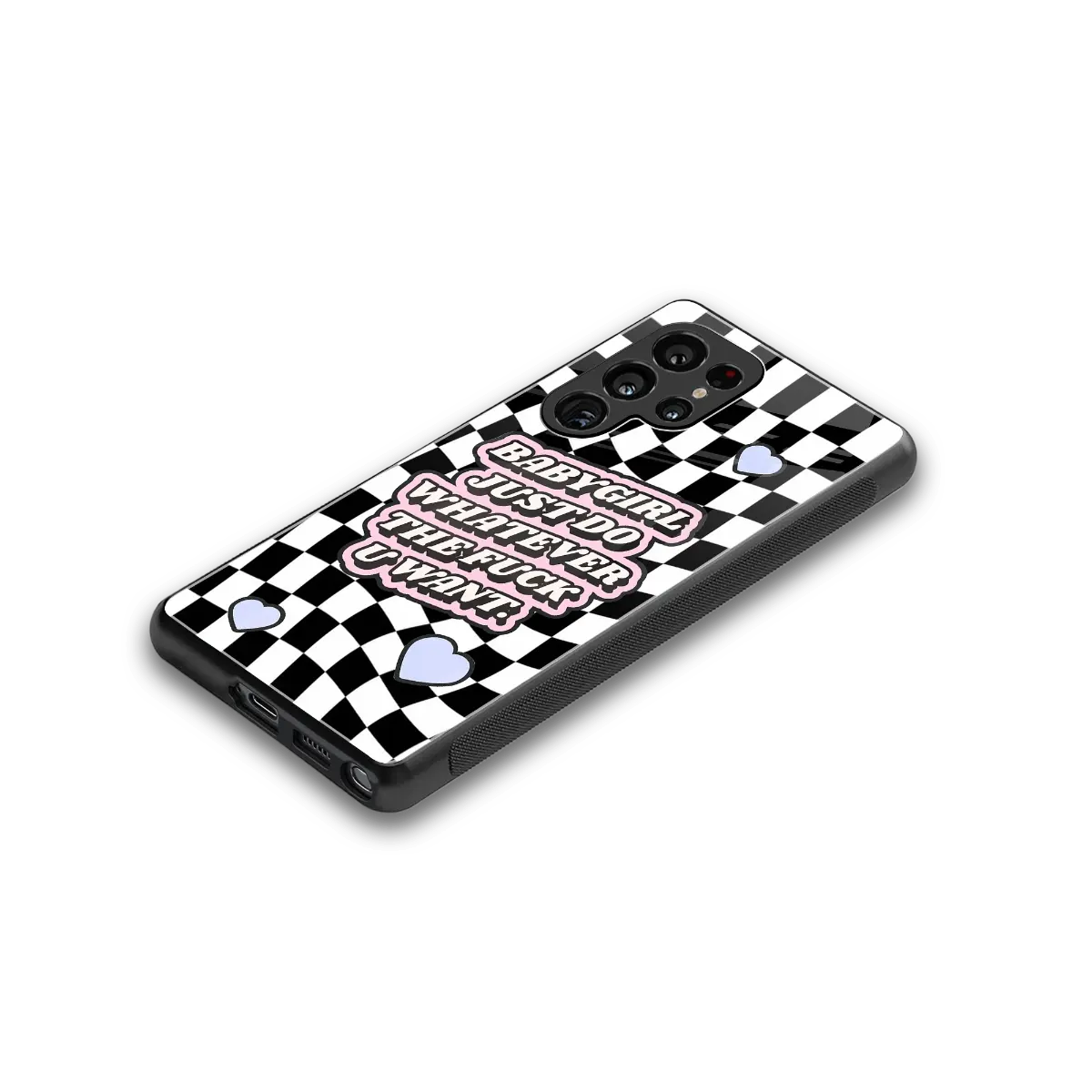 Babygirl stylish phone case for samsung galaxy s26 ultra | glossy glass and slim fit