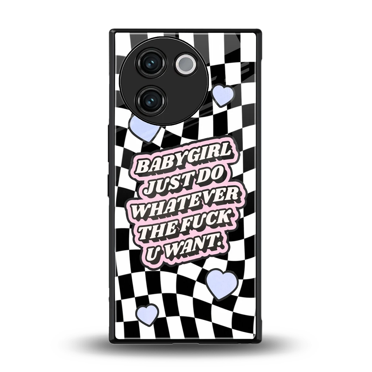 Babygirl back phone cover | glass case for vivo v30e