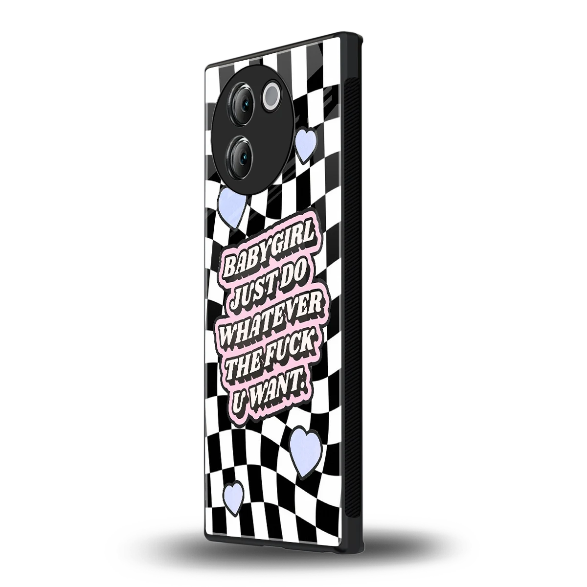 Babygirl vivo v30e mobile cover | shockproof glass phone case