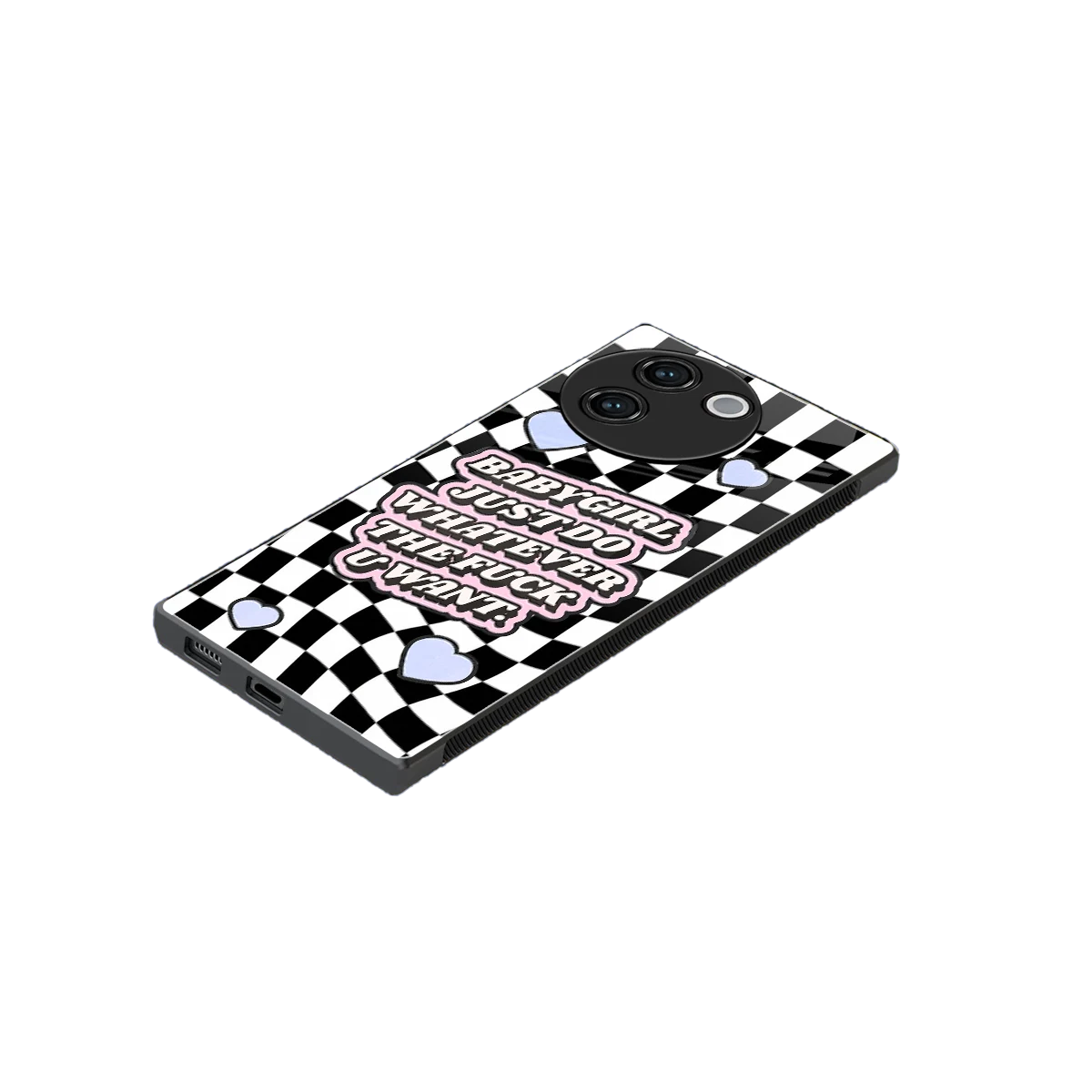 Babygirl stylish phone case for vivo v30e | glossy glass and slim fit