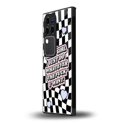 Babygirlvivo v30 pro mobile cover | shockproof glass phone case