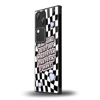 Babygirl vivo v30 mobile cover | shockproof glass phone case