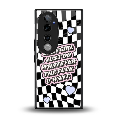 Babygirl back phone cover | glass case for vivo v40 pro