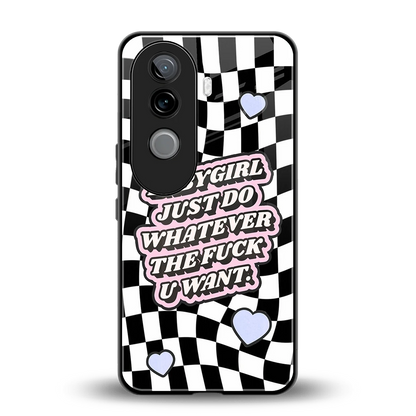 Babygirl back phone cover | glass case for vivo v40e