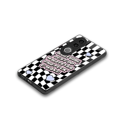 Babygirl stylish phone case for vivo v50 | glossy glass and slim fit