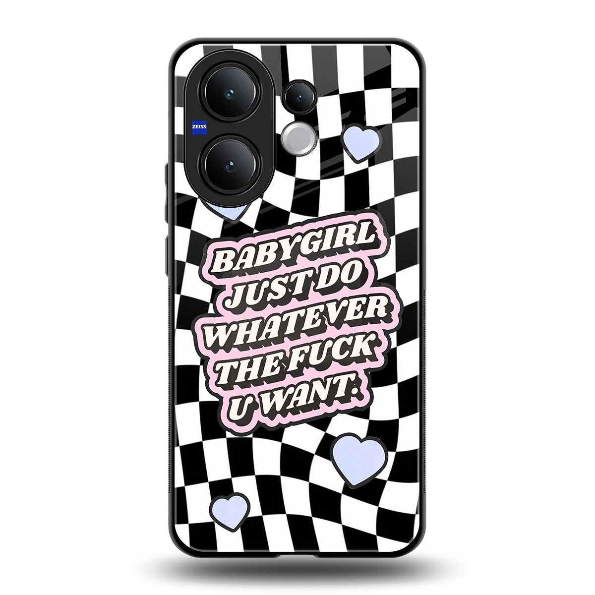 Babygirl back phone cover | glass case for vivo v60