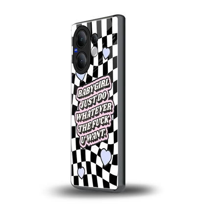Babygirl vivo v60 mobile cover | shockproof glass phone case