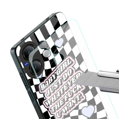 Babygirl stylish phone case for vivo v60 | glossy glass and slim fit