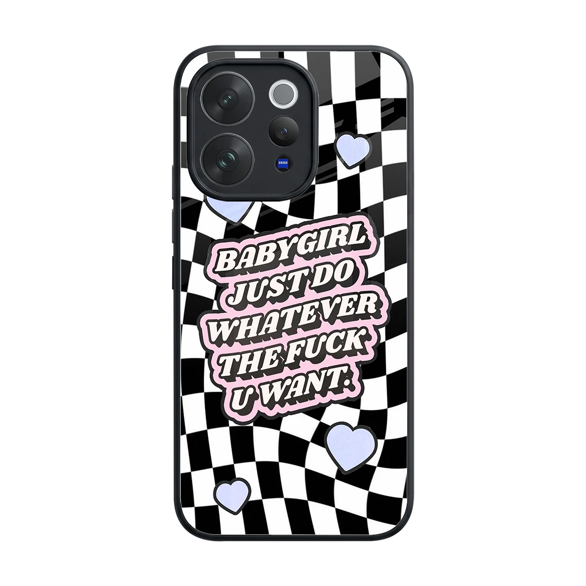Babygirl back phone cover | glass case for vivo v70 elite